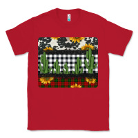 Red cowhide cacti sunflowers christmas mousepad Classic Tee - Jasminsmagicworld