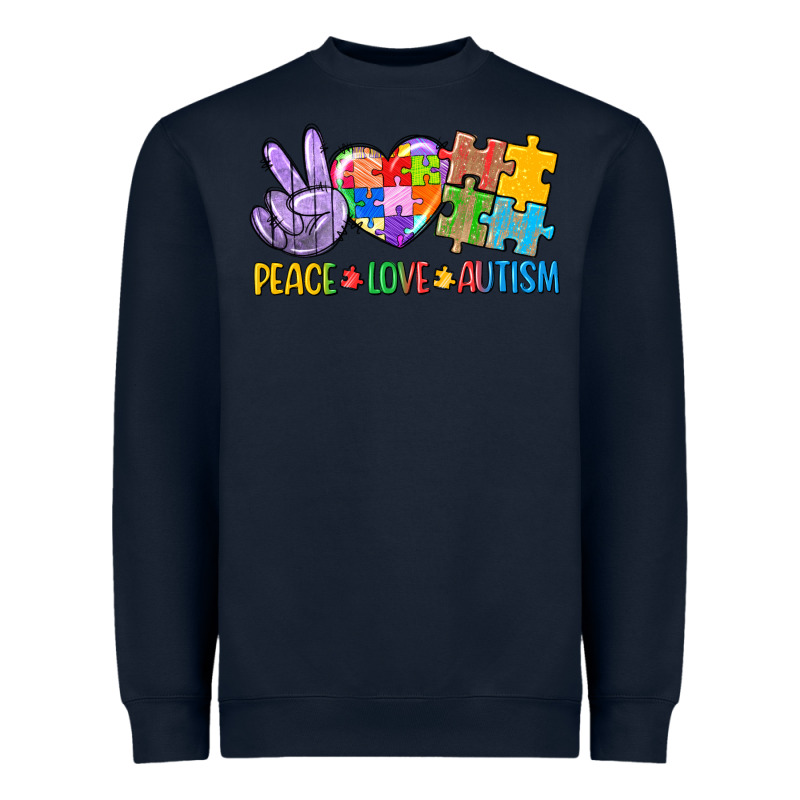 Peace Love Autism Heavyweight Sweatshirt by CowGirlArtShop | Teevron
