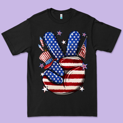 Peace 4th July Premium Tee Designed By Nancycooperartshop