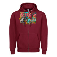 Burgundy Show mom horse Mother's Day Zipper Hoodie - FaDigitalArtStudio