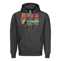Charcoal Heather Show mom horse Mother's Day Zipper Hoodie - FaDigitalArtStudio