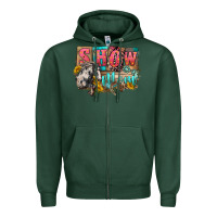 Sports Green Show mom horse Mother's Day Zipper Hoodie - FaDigitalArtStudio