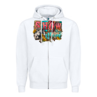White Show mom horse Mother's Day Zipper Hoodie - FaDigitalArtStudio