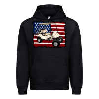 Black golf cart american flag Urban Hoodie - Artiststas