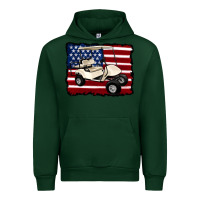 Forest Green golf cart american flag Urban Hoodie - Artiststas