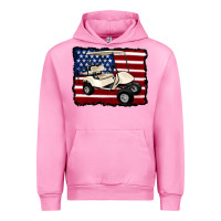 Fuchsia Pink golf cart american flag Urban Hoodie - Artiststas