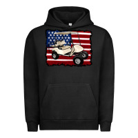 Pigment Black golf cart american flag Urban Hoodie - Artiststas