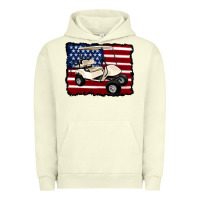 Pigment Pistachio golf cart american flag Urban Hoodie - Artiststas
