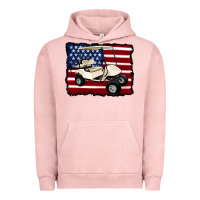Pigment Salmon golf cart american flag Urban Hoodie - Artiststas