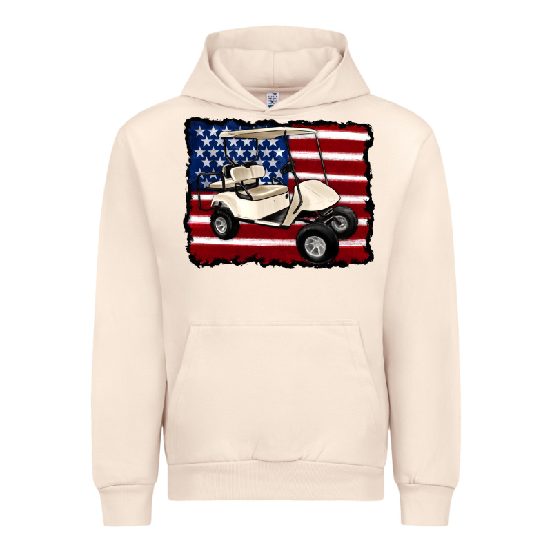 Golf Cart American Flag Urban Hoodie by Artiststas | Teevron