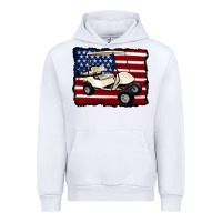 White golf cart american flag Urban Hoodie - Artiststas