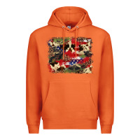 Carrot 4th of july american flagcowhide  leopard backgrou Premium Hoodie - FaDigitalArtStudio