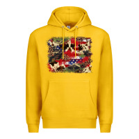 Lemon 4th of july american flagcowhide  leopard backgrou Premium Hoodie - FaDigitalArtStudio