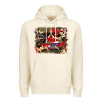 Tofu 4th of july american flagcowhide  leopard backgrou Premium Hoodie - FaDigitalArtStudio