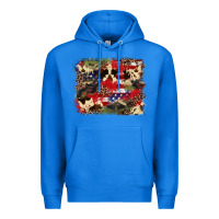 True Royal 4th of july american flagcowhide  leopard backgrou Premium Hoodie - FaDigitalArtStudio