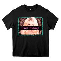 Black free britney leopard glitter Heavy Core Tee - AdoDesignShop