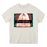 Cream free britney leopard glitter Heavy Core Tee - AdoDesignShop