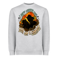 Heather Grey I don't smoke but he's got a lighter Heavyweight Sweatshirt - HowdyJamesFarm