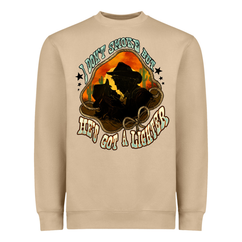I Don't Smoke But He's Got A Lighter Heavyweight Sweatshirt by HowdyJamesFarm | Teevron