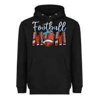 Black Football Mom Heavyweight Hoodie - CowhideDigitalArt