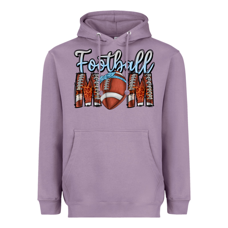 Football Mom Heavyweight Hoodie by CowhideDigitalArt | Teevron