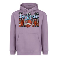 Lavender Football Mom Heavyweight Hoodie - CowhideDigitalArt