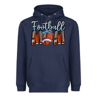 Navy Football Mom Heavyweight Hoodie - CowhideDigitalArt