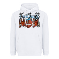 White Football Mom Heavyweight Hoodie - CowhideDigitalArt