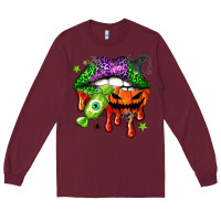 Burgundy Halloween lips Long Sleeve Tee - NancyCooperArtShop