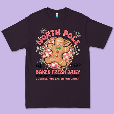 North Pole Baked Fresh Daily Premium Tee Designed By Maliassmallbusiness