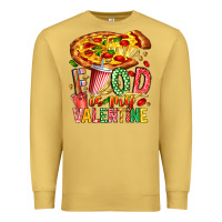 Antique Gold Food Is My Valentine Premium Sweatshirt - CowhideDigitalArt