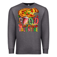 Charcoal Heather Food Is My Valentine Premium Sweatshirt - CowhideDigitalArt