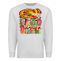 Dove Grey Food Is My Valentine Premium Sweatshirt - CowhideDigitalArt