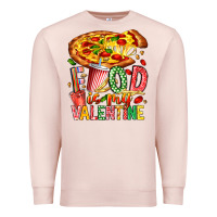 Pale Pink Food Is My Valentine Premium Sweatshirt - CowhideDigitalArt