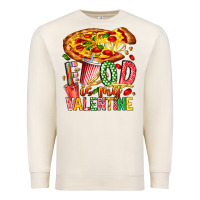 Sandshell Food Is My Valentine Premium Sweatshirt - CowhideDigitalArt