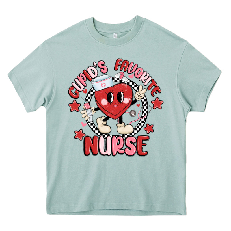 Cupids Favorite Nurse Heavy Core Tee by MaliasSmallBusiness | Teevron