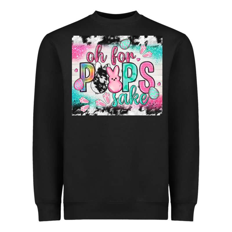 Oh For Peeps Sake With Cowhide Tumbler Easter Day Heavyweight Sweatshirt by HowdyJamesFarm | Teevron