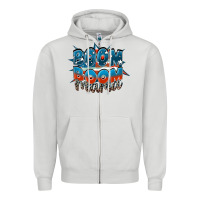 Dove Grey Boom boom Mama Zipper Hoodie - FaDigitalArtStudio