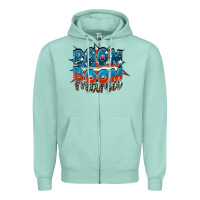 Seafoam Boom boom Mama Zipper Hoodie - FaDigitalArtStudio