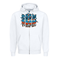 White Boom boom Mama Zipper Hoodie - FaDigitalArtStudio