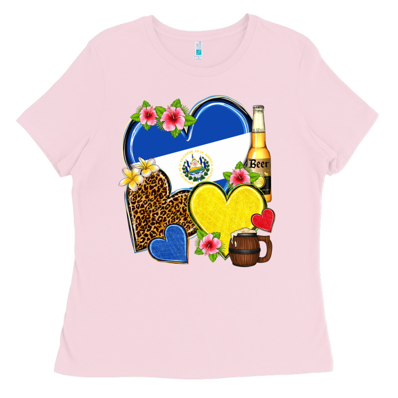 El Salvador Hearts Ladies Tee by NancyCooperArtShop | Teevron