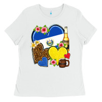 White el salvador hearts Ladies Tee - NancyCooperArtShop