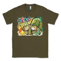 Army Green coconut with fruits  background Classic Tee - BarkalooDesign