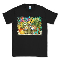 Black coconut with fruits  background Classic Tee - BarkalooDesign