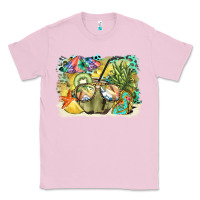Bubblegum Pink coconut with fruits  background Classic Tee - BarkalooDesign