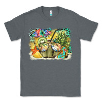 Charcoal Heather coconut with fruits  background Classic Tee - BarkalooDesign