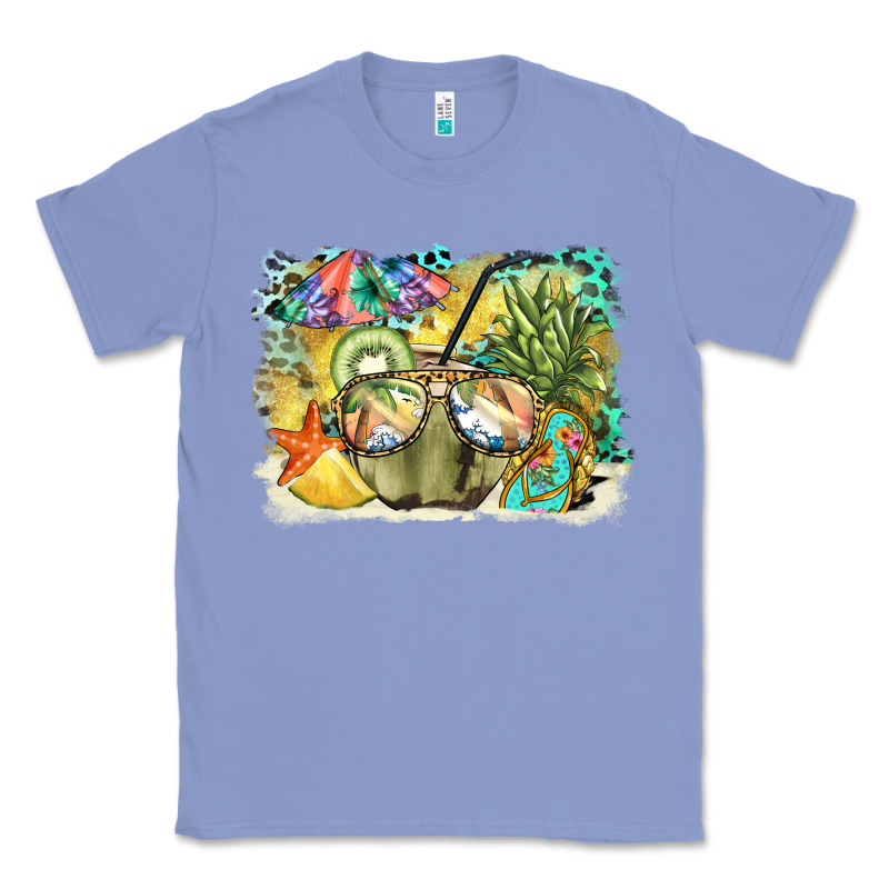 Coconut With Fruits  Background Classic Tee by BarkalooDesign | Teevron