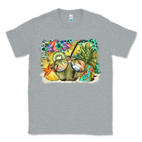 Heather Grey coconut with fruits  background Classic Tee - BarkalooDesign
