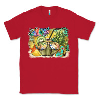 Red coconut with fruits  background Classic Tee - BarkalooDesign