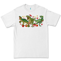 White christmas dinosaurs Premium Tee - MaliasSmallBusiness